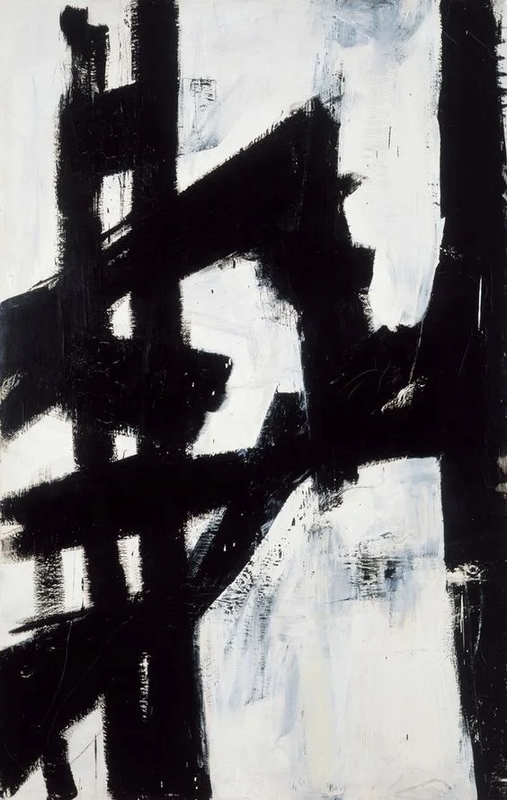 Modern style black and white abstract oil painting high quality 100% handpainted wall art canvas painting for home decoration