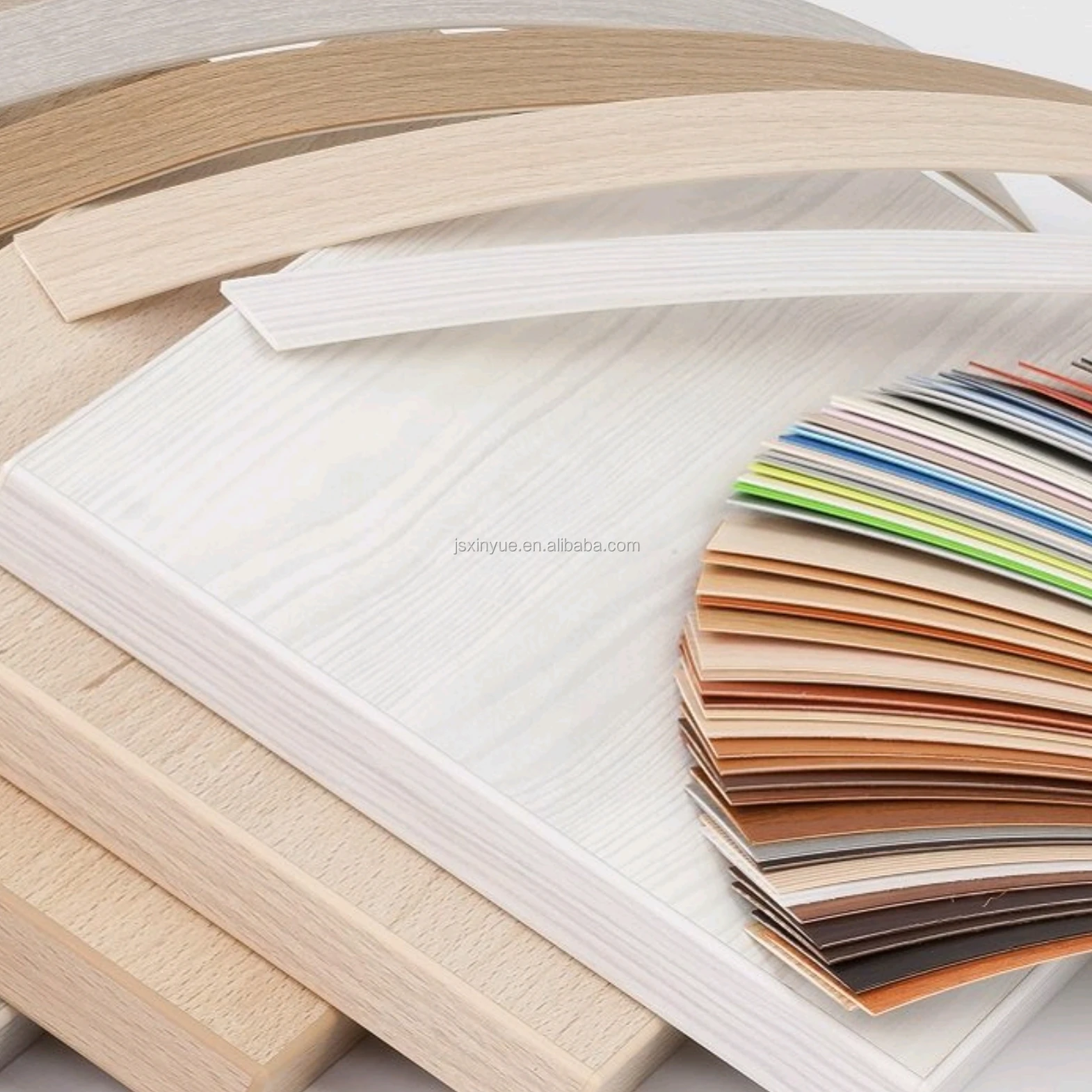 China Furniture Accessories pvc furniture edge banding 10mm to 120mm width 0.35mm to 4mm thickness
