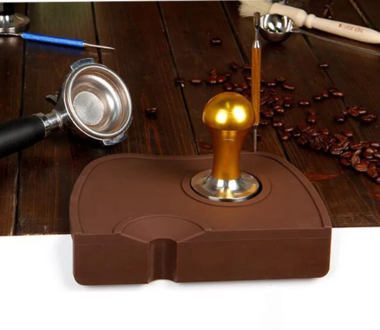 Espresso Coffee Tamp Mat. Fluted Silicone Coffee Tampering Corner Pad /Mat Tool