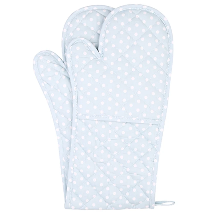 Hot Sale Dot pattern Resistant Microwave Cooking kitchen oven gloves cotton oven mitt