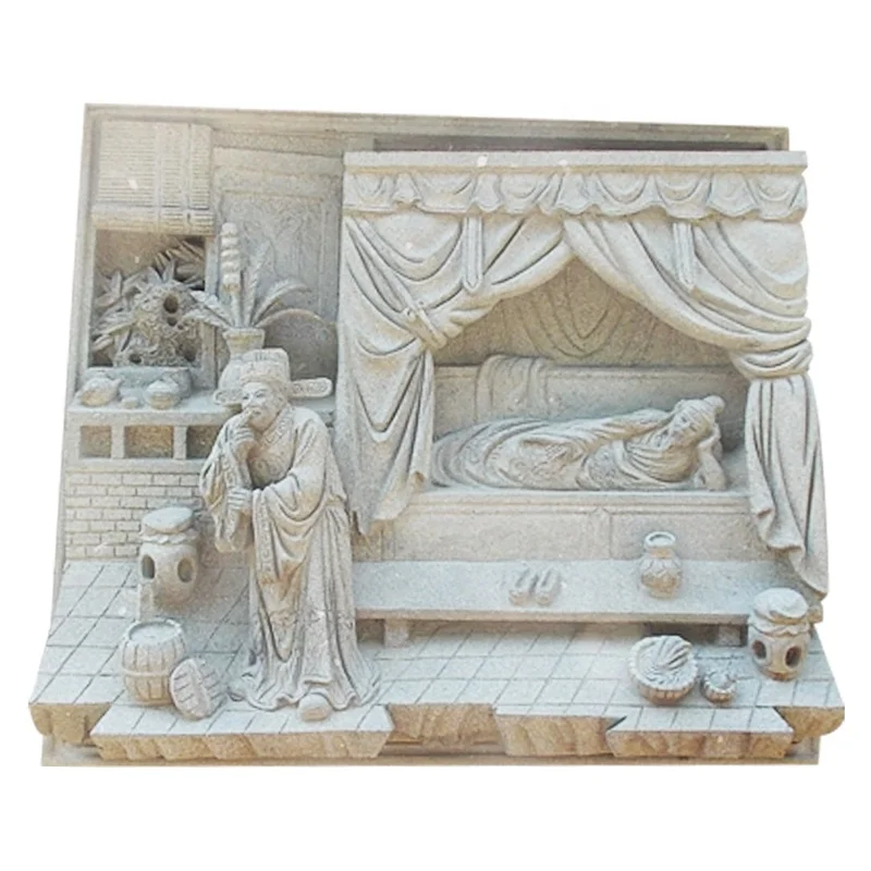 Exquisite hanging painting Indoor hanging mural relief sculpture Chinese Modern Style  Natural Marble Relief Sculpture