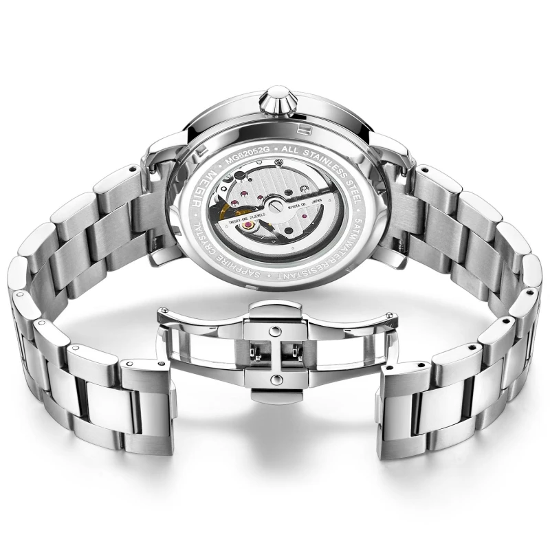 Custom Logo Luxury Men Mechanical Wrist Watches Waterproof Stainless Steel Automatic Watch