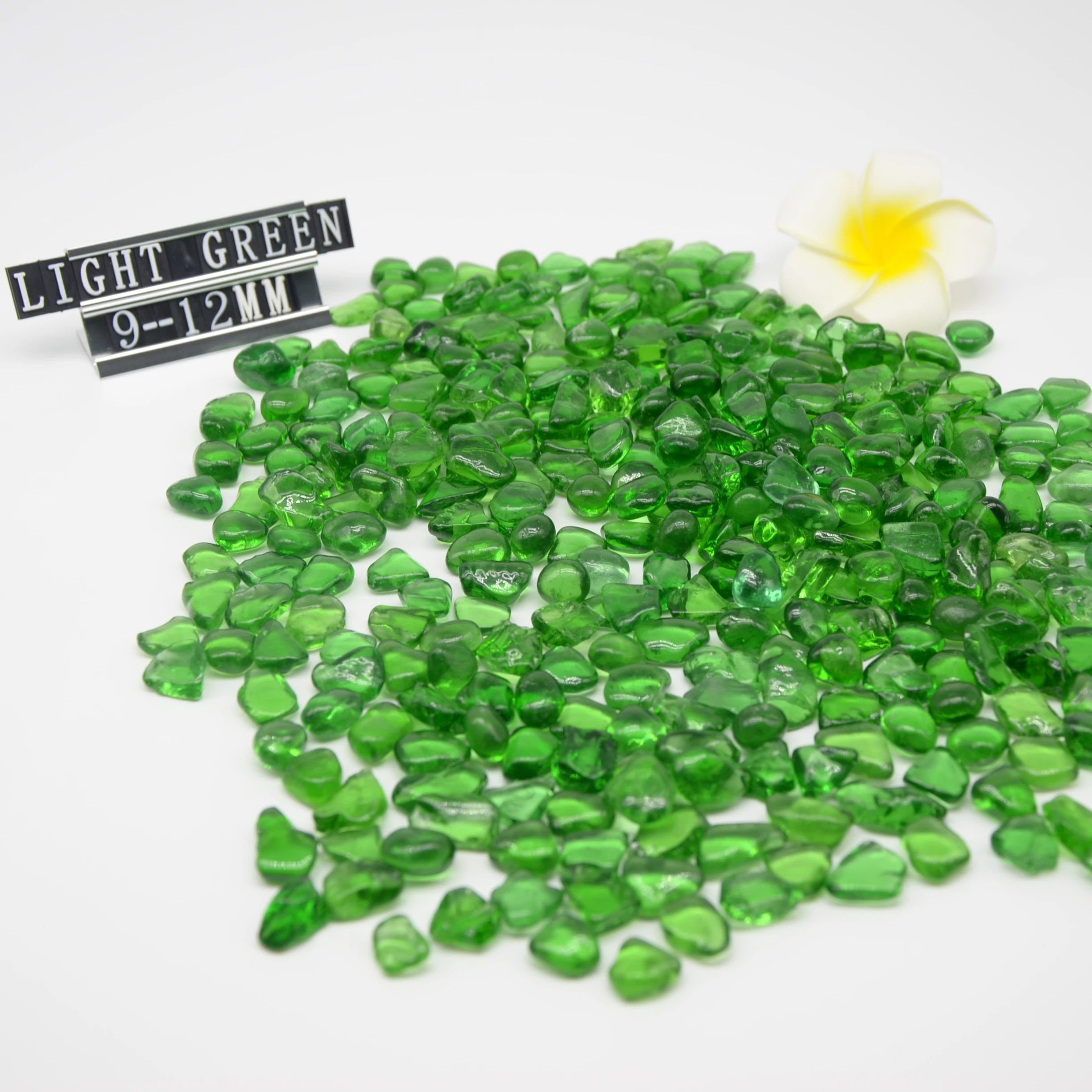 Декоративные переработанные бассейны 6-9 светло-зеленое стекло бусина