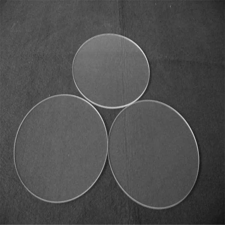 Factory Supply High Purity Polished Round Silica Quartz Glass Board
