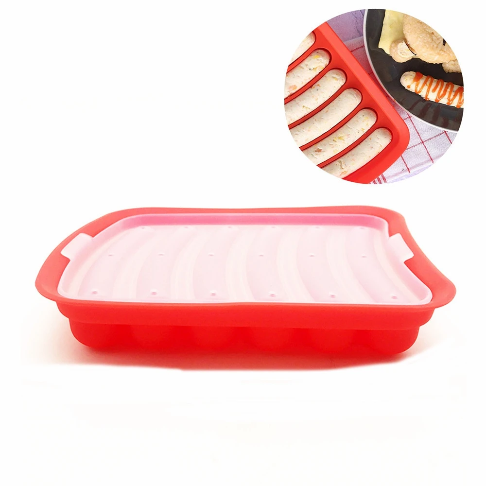 6 кубиков колбаса хот-доги силиконовые формы для самодельных гамбургеров выпечки ручной работы