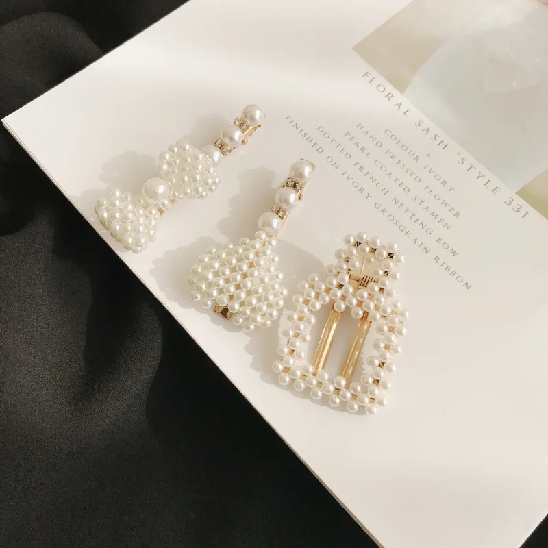 Korean design ins pearl hair clip wholesale in mixed models high quality hair clip for women
