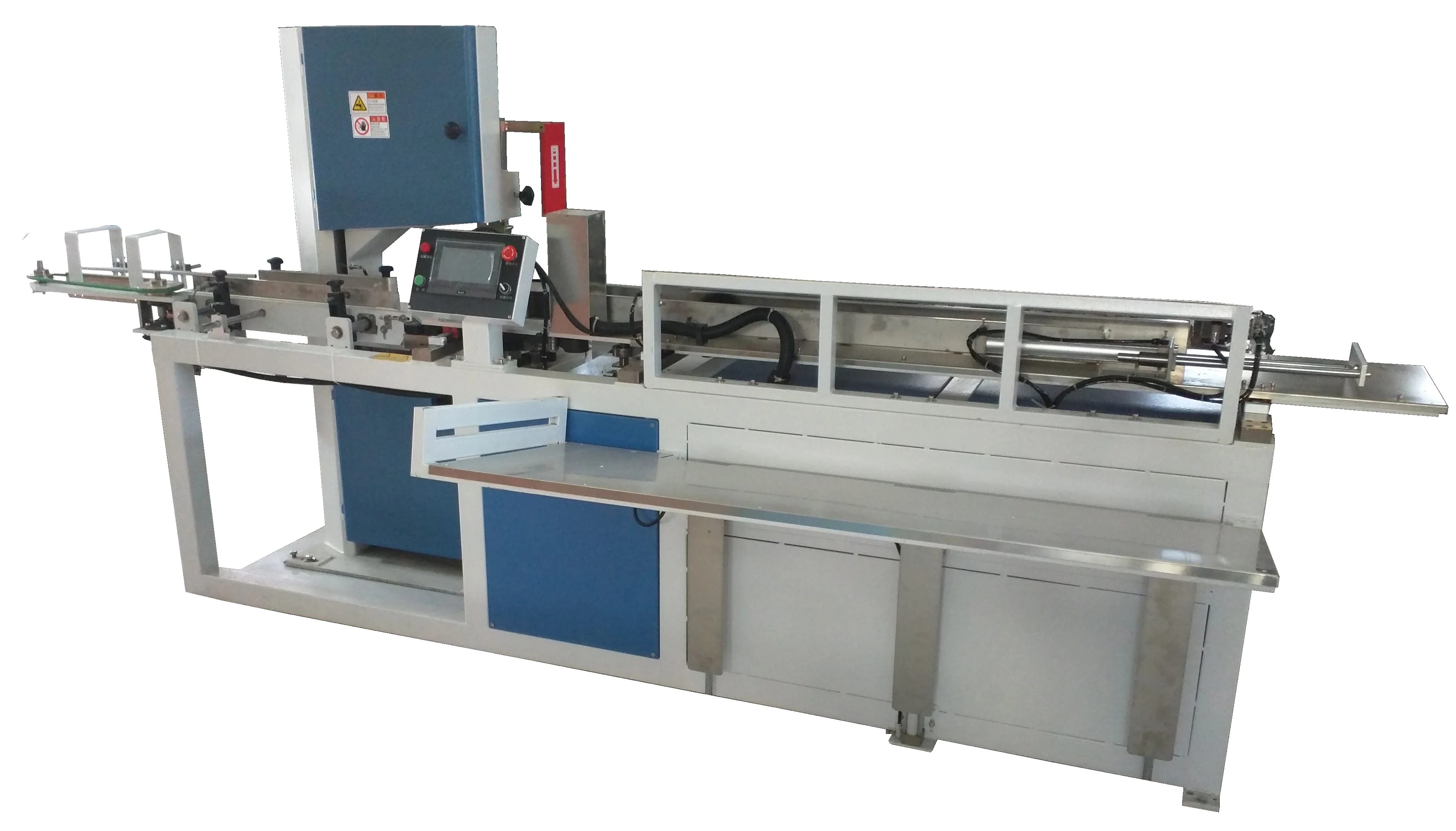high speed toilet tissue roll cutting machine band saw machine