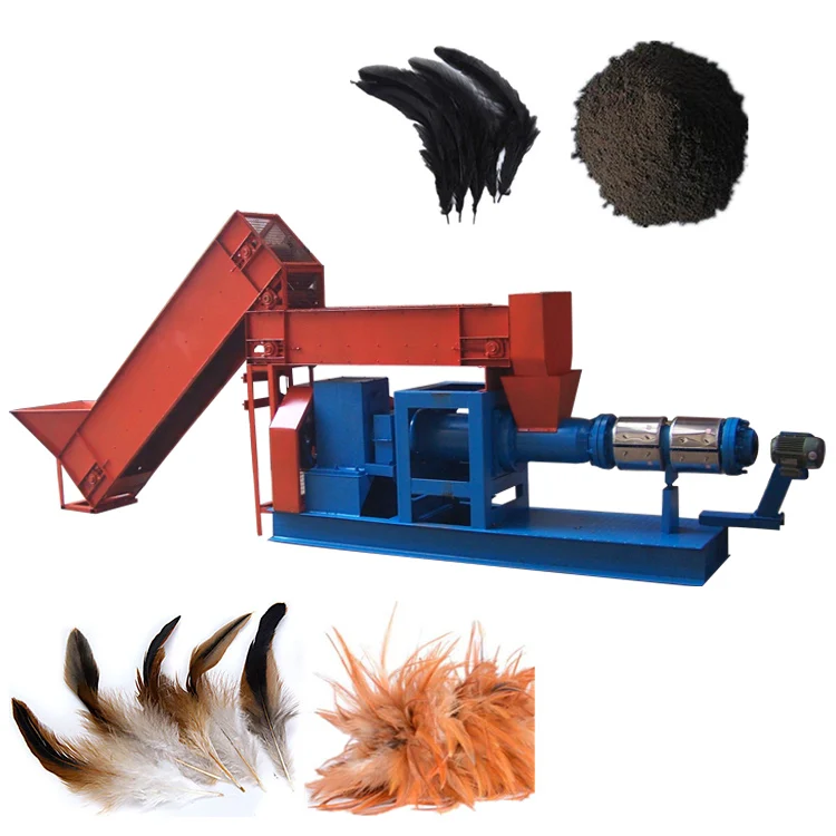 bird poultry feather meal extruder mill processing machine price
