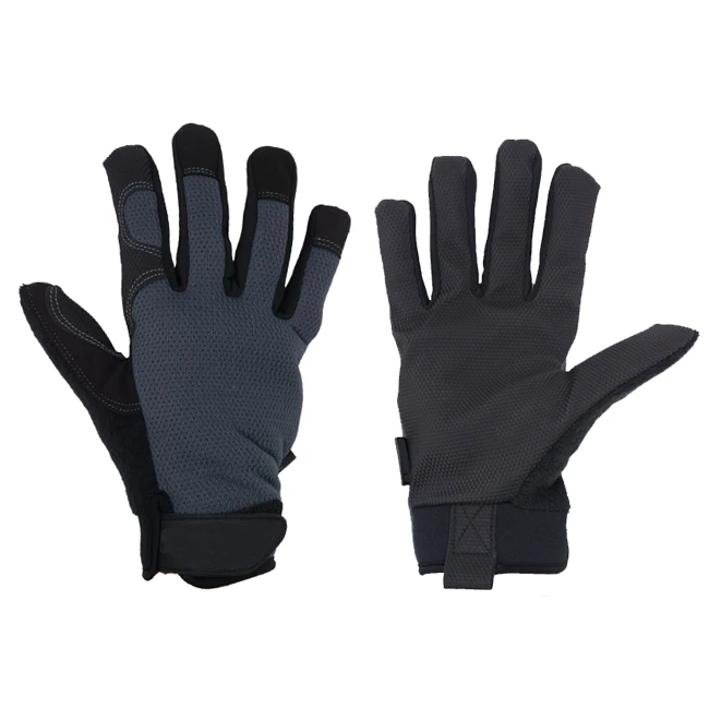 PRI PU fabric Vibration-Resistant mesh gloves touch screen work safety mechanic gloves
