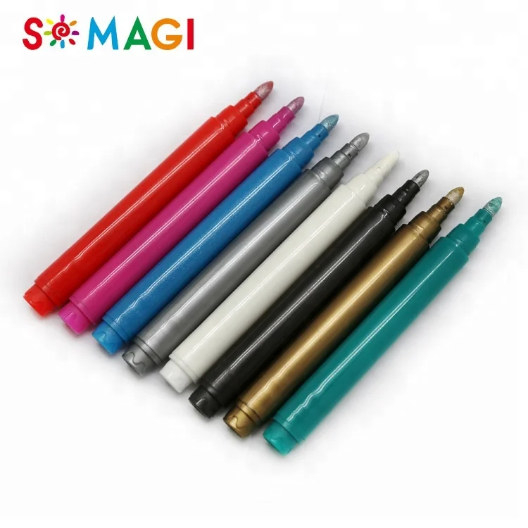 Металлические цвета маркер на стакан для вина ручки пишущие на стекле