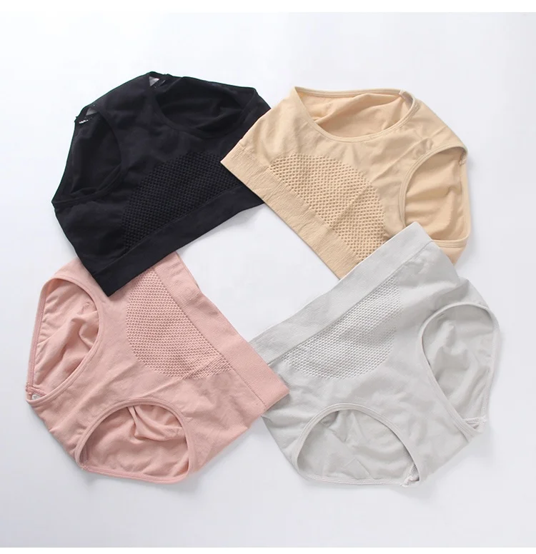 Item 534  wholesale  women middle waist pure briefs  honeycomb traceless  seamless hip up panties