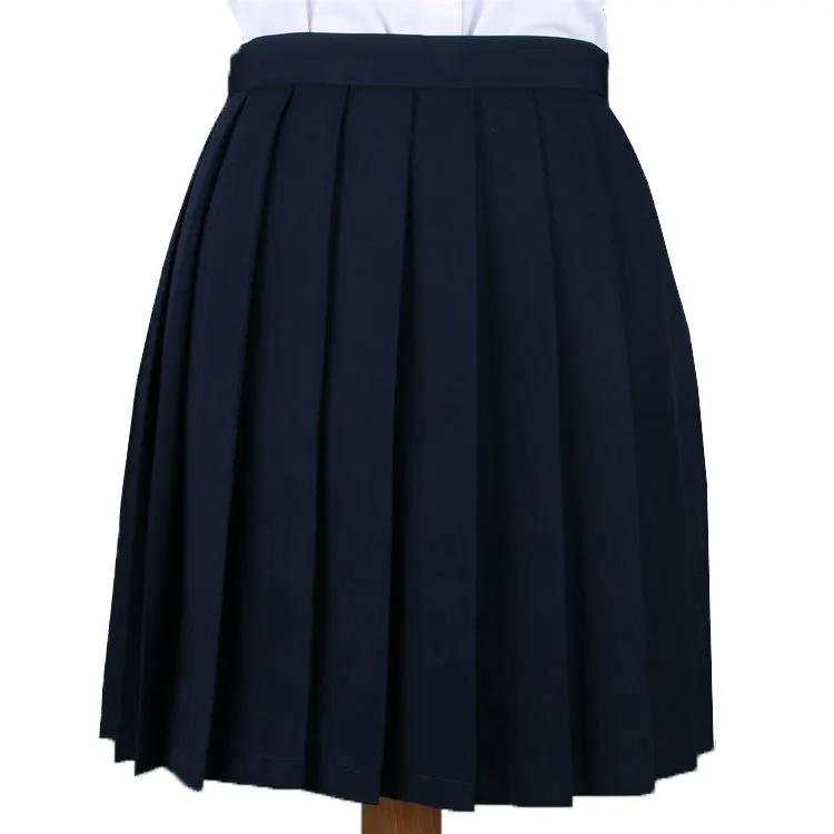 
Factory Direct Sale School Uniform Skirt High Waist Pleated Skirt JK Student Girls Solid Skirt 