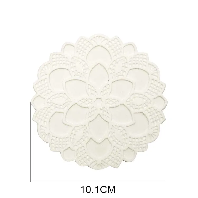 Пищевой класс FDA LFGB снежный цветок Форма Мягкая Нескользящая чашка подставки силиконовые подставки