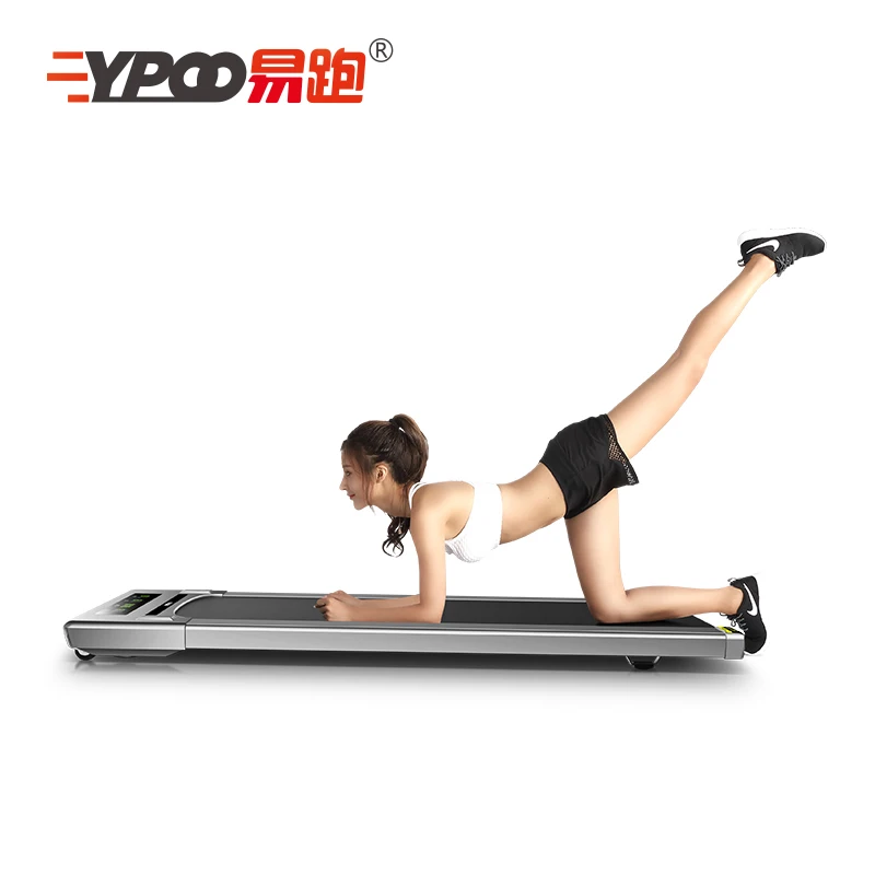 YPOO small home exercise workout motorized machine treadmill pad pink treadmill with  YPOOFIT APP under desk treadmill