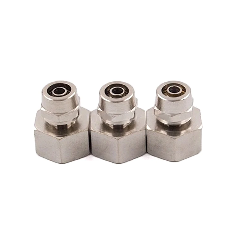 
female straight brass rapid fittings two touch fitting air tube connector 