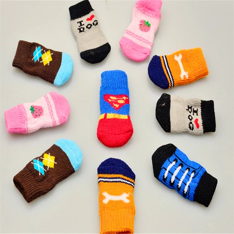 Customized Logo Fashion Anti-Slip Spring/Autumn Soft Outdoor Pet Dog Socks