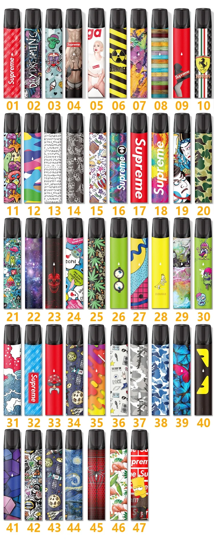 
Relx Electronic Cigarette Matte Surface Sticker/Case/Decal/Wrap/Skin/Sticker 