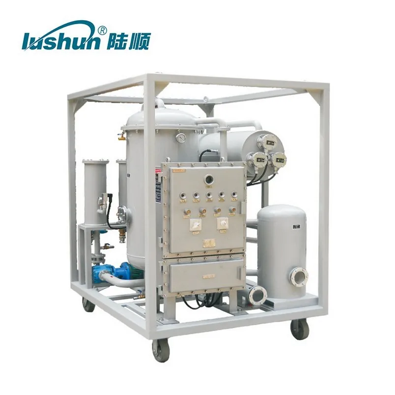 LUSHUN Brand Vacuum Explosion-proof Type Mobile Type Lubricating Oil Purifier Machine