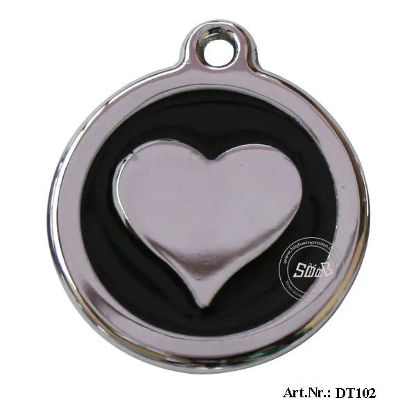 Пользовательские Оптовые сердце форма собака тег