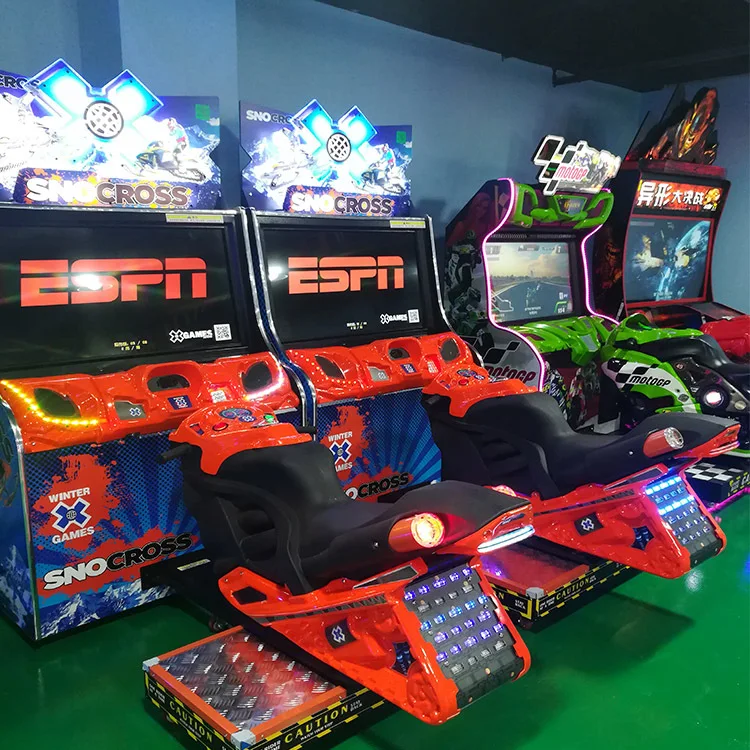 SNO Cross Motor Car Racing Game Machine|Amusement Park Coin Operated Race Car Arcade Simulator Video Machine For Sale