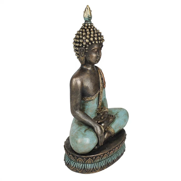 Fengshui tabletop mini resin meditation buddha statue for home