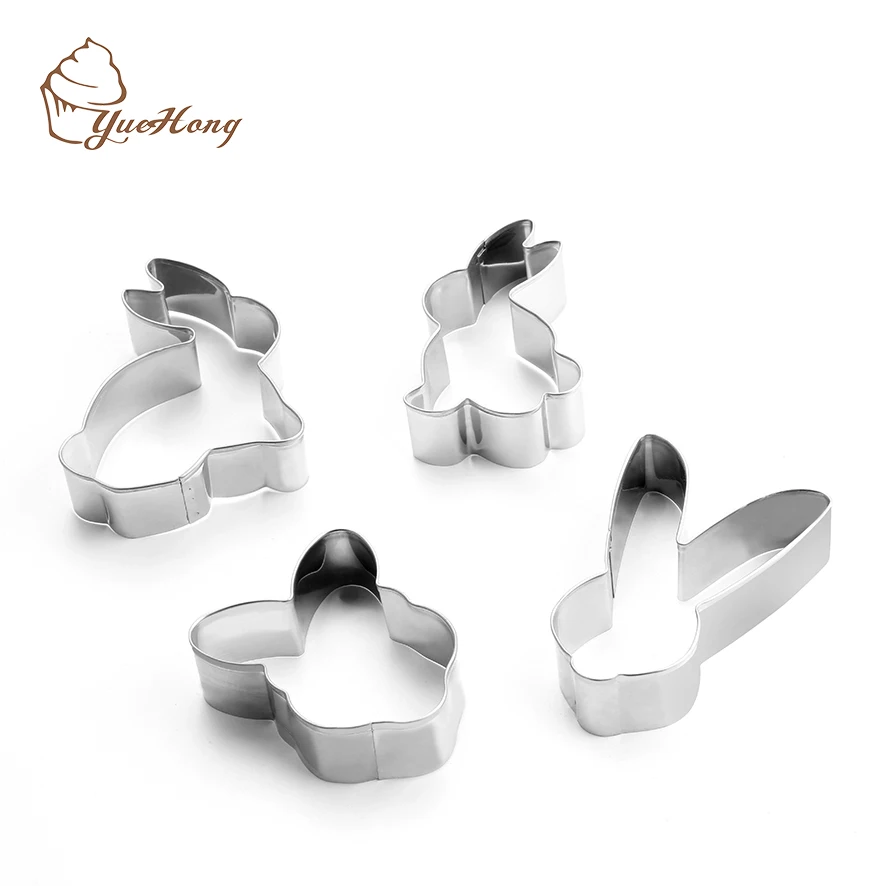 Easter Cookie Cutter Biscuit Fondant Molds with Rabbit Chick Easter Egg Butterfly for Kids Adults Baking