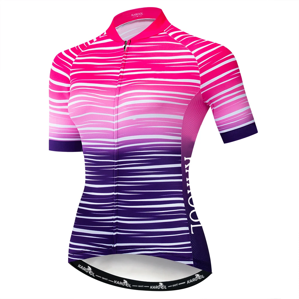 
Karool Custom Fashion Pattern Quick Dry Breathable Training Women Biking Jersey Uniform 