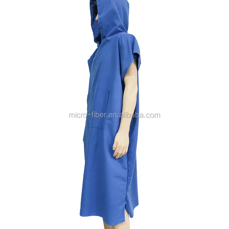 Суперсухое пляжное банное полотенце из микрофибры для плавания пончо с капюшоном взрослых