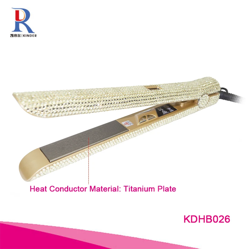 2019 most updated design hair straightener bling bling professional crystal hair straighteners 240v flat iron