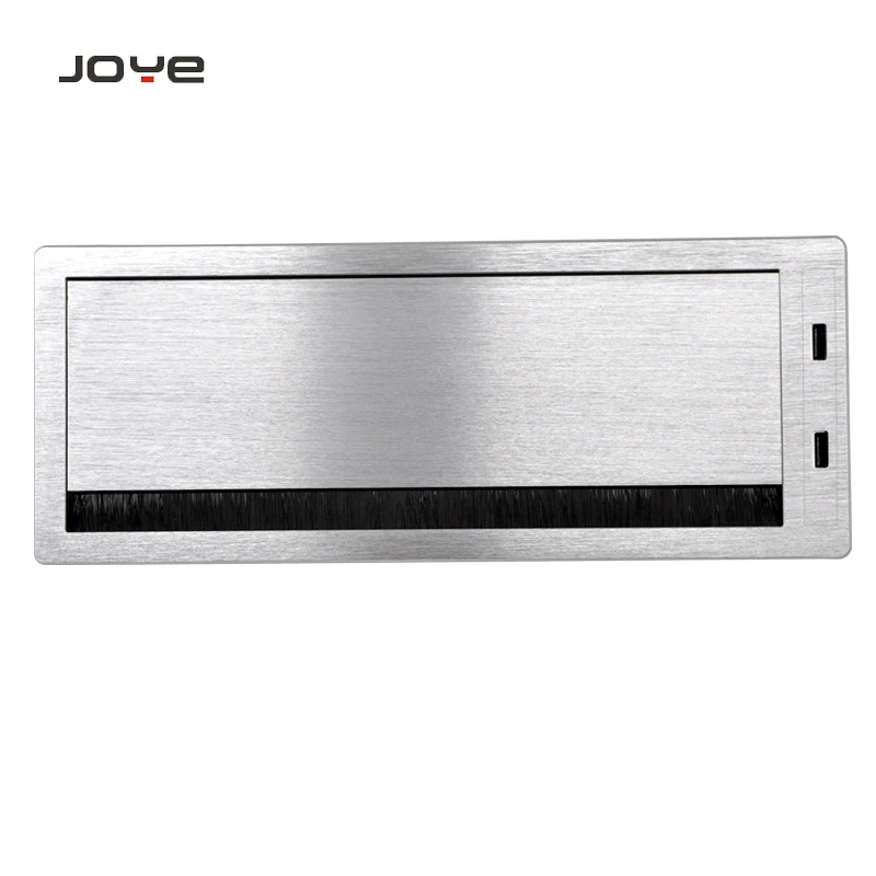 Hot sale office socket outlet cover aluminium wire manager cable hole cover grommet with USB