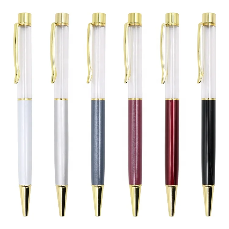 Empty Body Pen Creative   DIY Floating Ball Pen Promotional  Crystal Ballpoint Pen