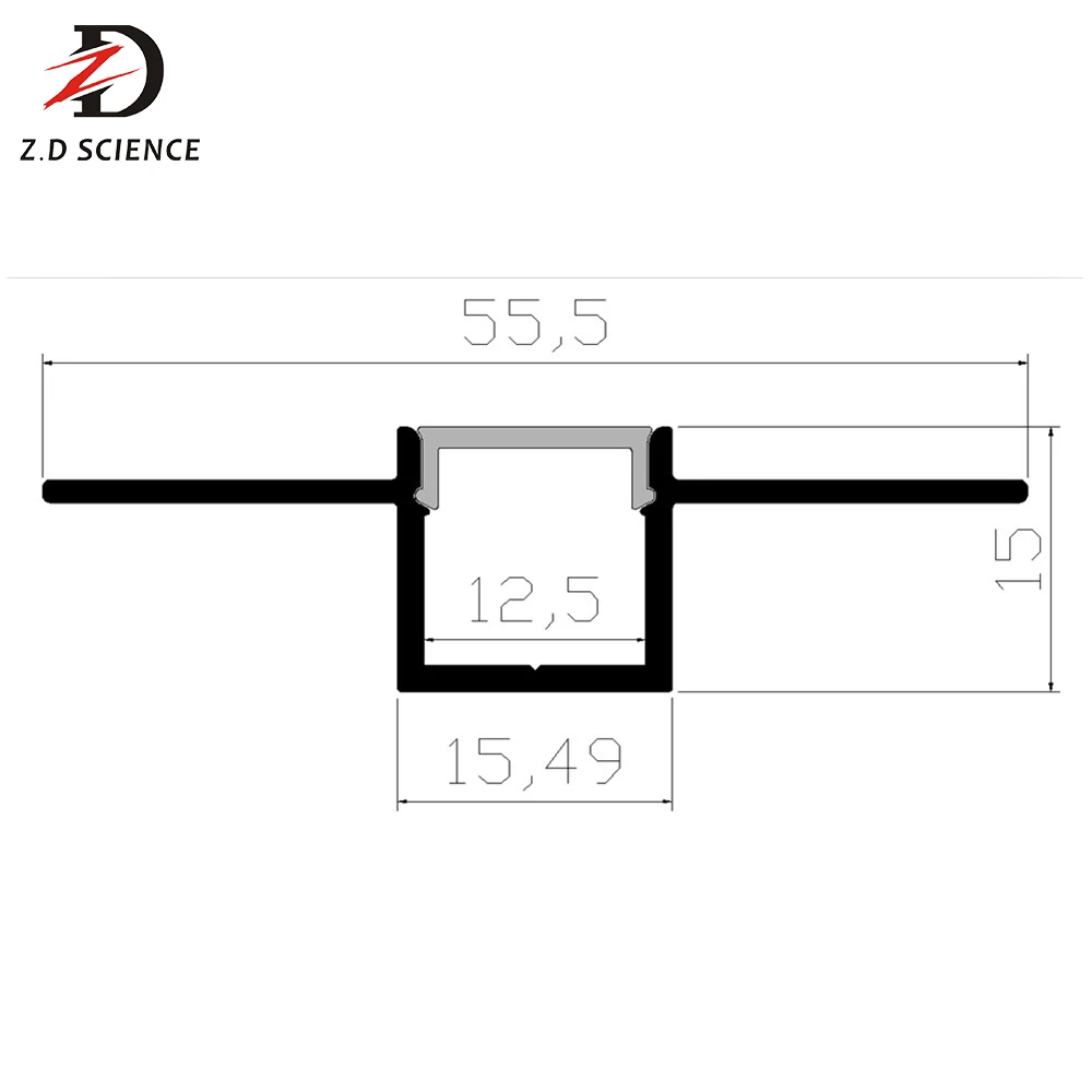 
Factory price trimless plaster gypsum Drywall Aluminum Led Profile extrusion for 12mm led tape 