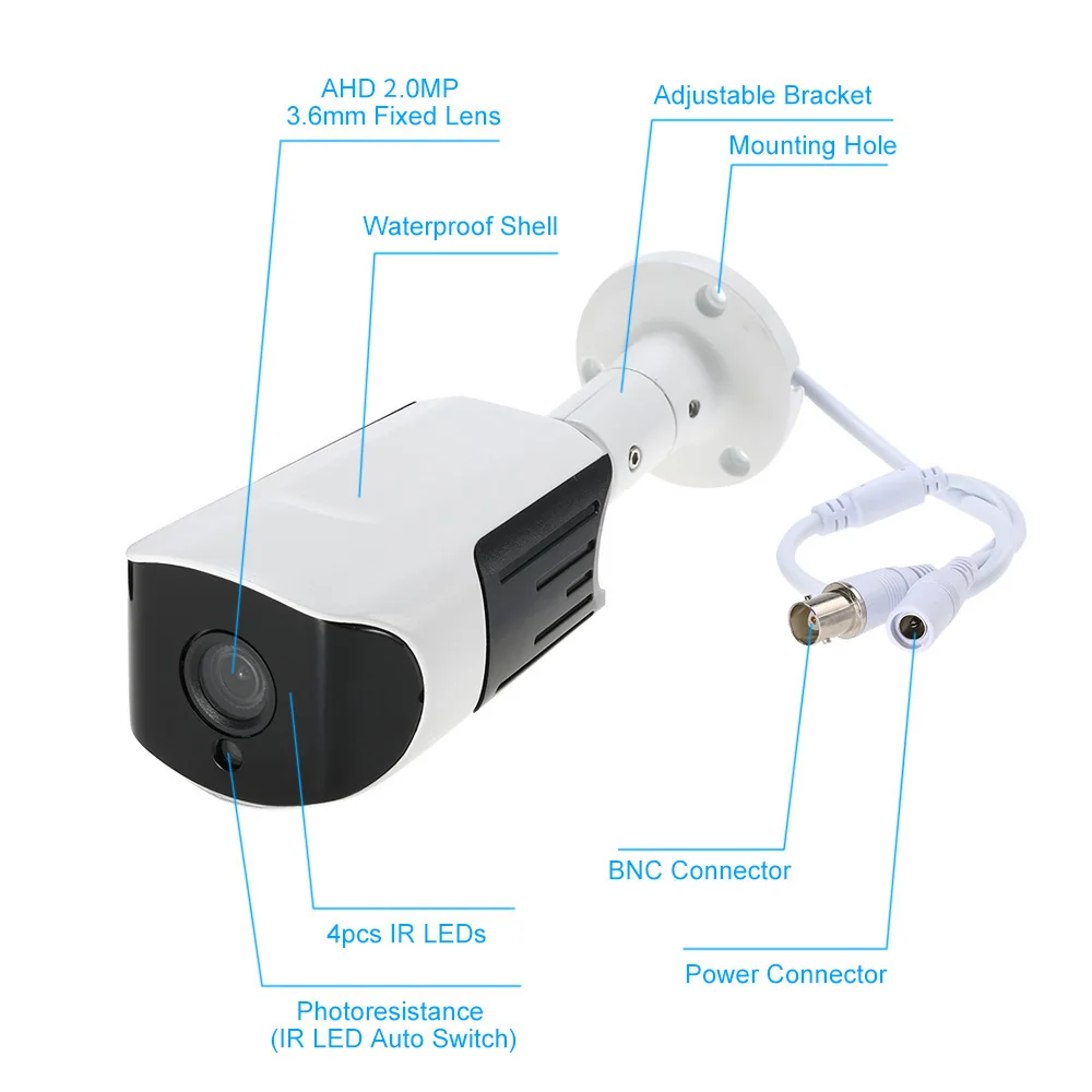 Ночного видения видеонаблюдения Комплекты ahd 1080 P dvr Главная система безопасности комплект dvr CCTV
