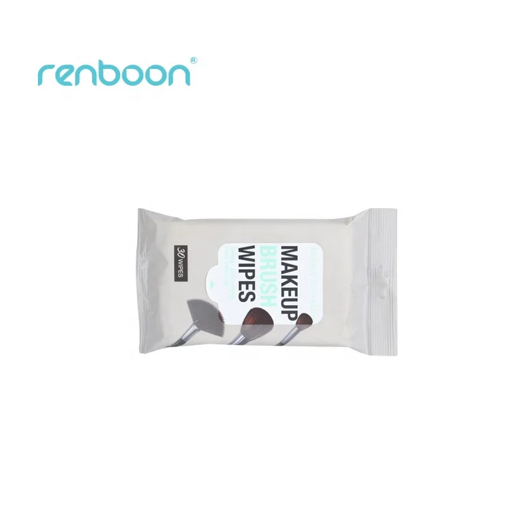 30pc Makeup Brush Wipes,factory direct supply