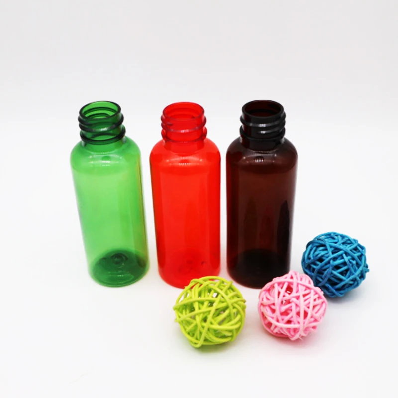 Empty 30ml 1oz 50ml 60ml 100ml 120ml 150ml 180ml round shape clear amber red black green PET plastic facial spray bottle
