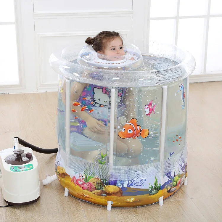 Custom Logo Inflatable Non Phthalate Baby Bathtub