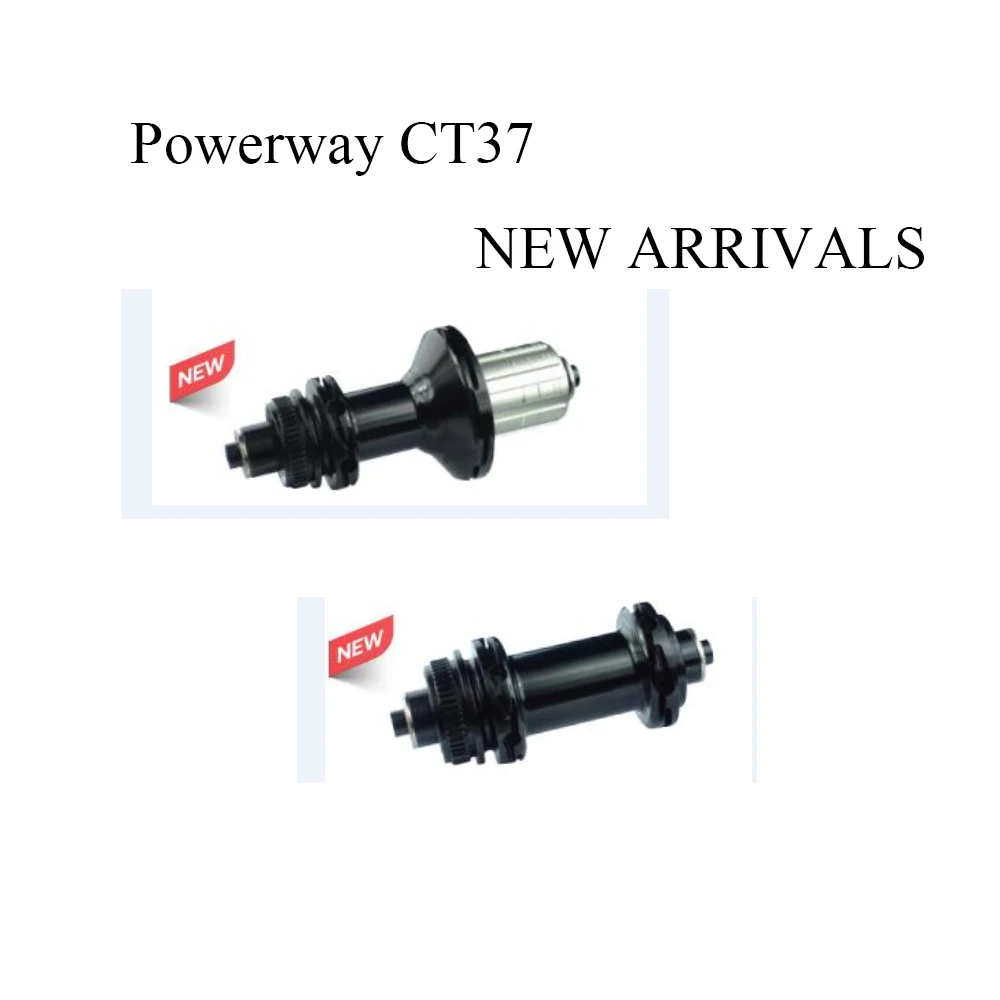 
New Arrivals ultra light weight Powerway CT37 center lock road disc hubs QR or thru axle 12x142 24 hole hub 