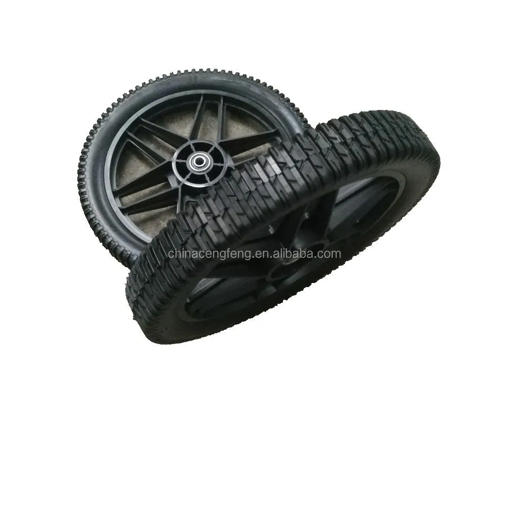 
14 inch plastic wheel washer cart wheel garden lawn mower cart wheel 