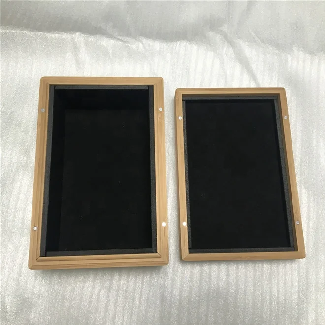 Decorative Lined Wooden Hamper Keepsake Case Natural Bamboo Storage Boxes with Magnetic Lid for DIY Art Craft Gift Box Packaging