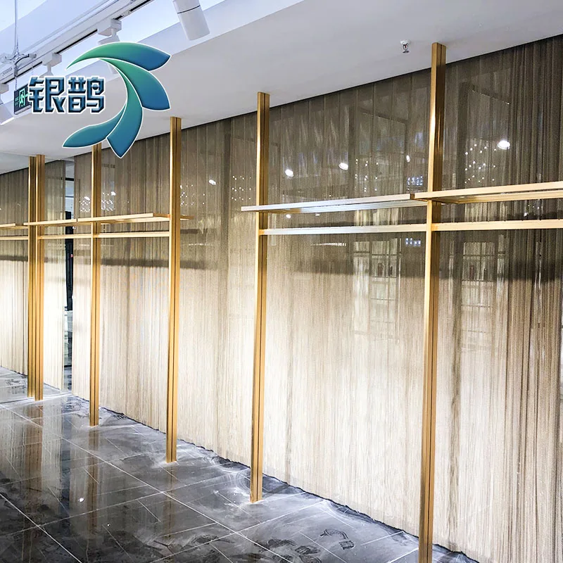 Spiral metal coil drapery is used for exhibition hall decoration