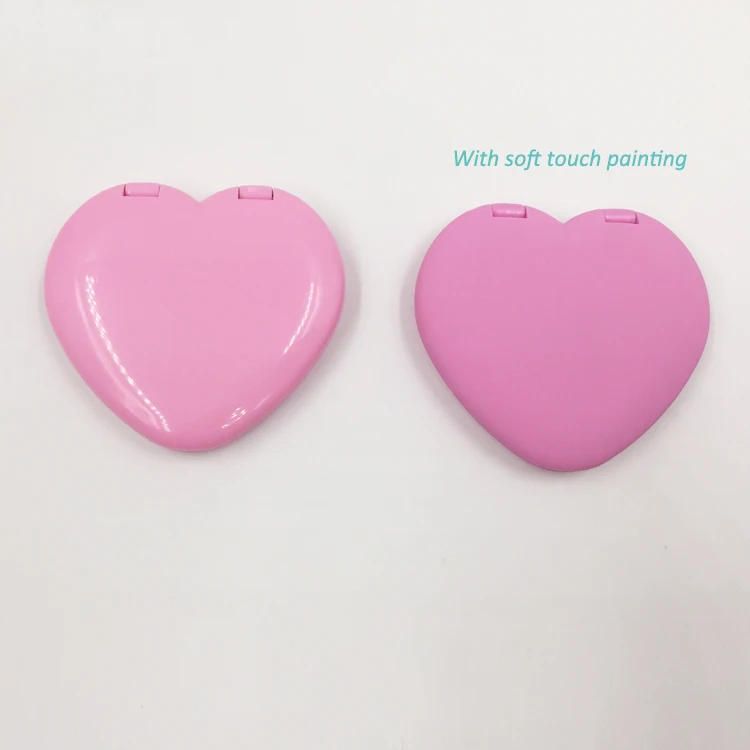 China Factory Small Heart Shape Double Side Pocket Compact Mirror Makeup Mirror