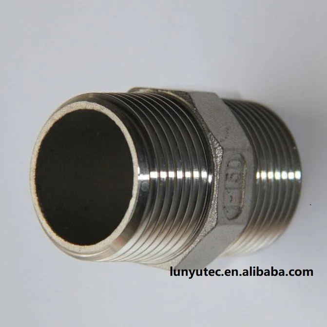 Stainless Steel Casting Pipe Fitting Hexagonal Barrel Nipple BSP/ NPT