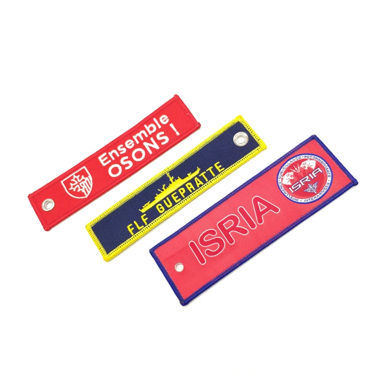 Hot sale custom embroidery keychain logo custom laser cut acrylic keychain