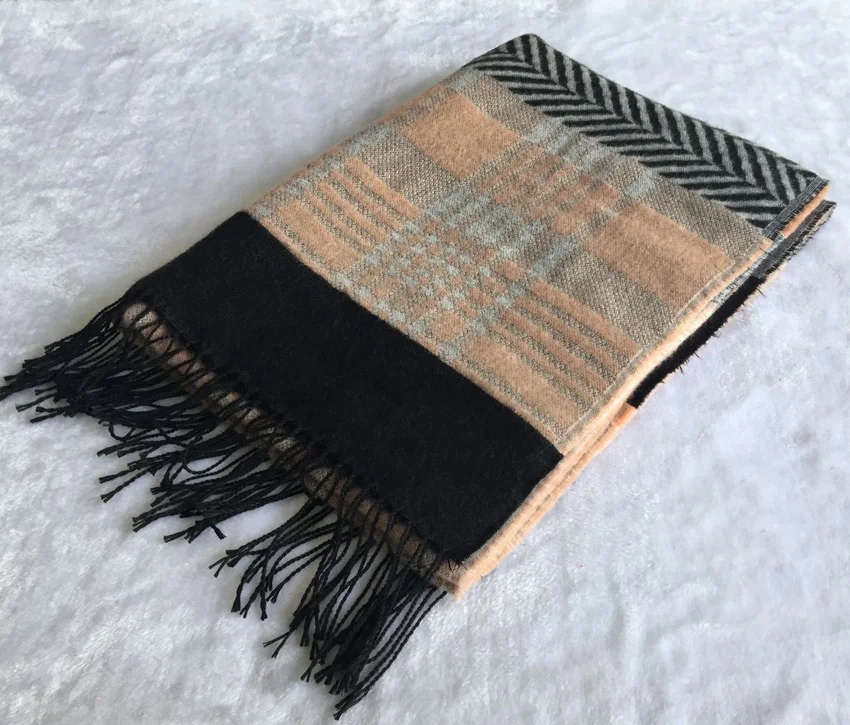 
Cashmere pashmina scarf double side multicolor winter plaid blanket acrylic scarf factory direct sale 