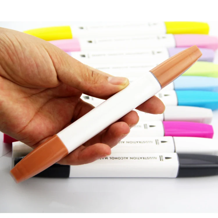 Double Tip Pantone Customized Colors Ink Art Marker Pens