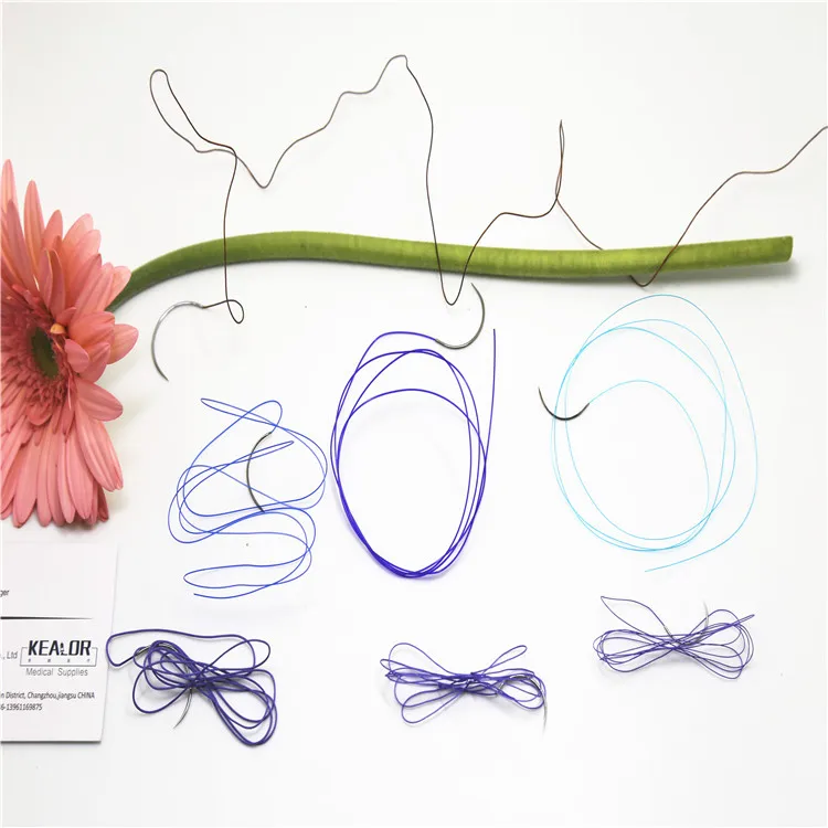 vet animal veterinary suture with needle