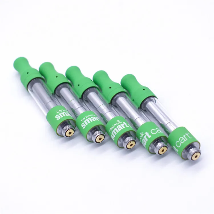 
1ml ceramic heating element coil green color empty oil vape tank Smart carts vape cartridge 
