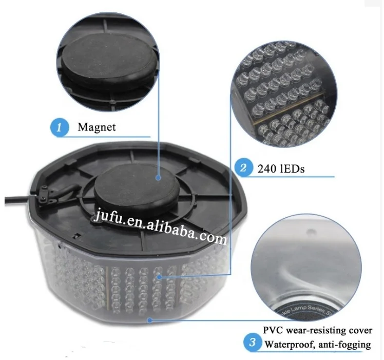 12V red blue amber green LED flashing magnetic emergency warning strobe beacon lights for truck