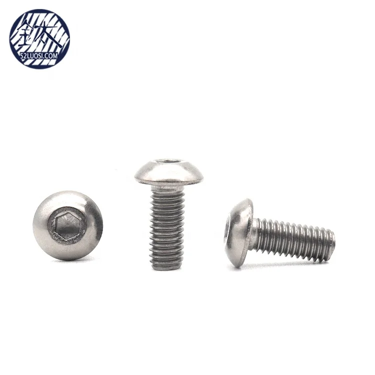 gr2 gr5 3mm 4mm 5mm titanium Hex Socket Pan Head metric screws