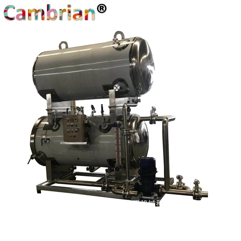 Water immersion Industrial Food Processing Small glass retort jar sterilizer machine